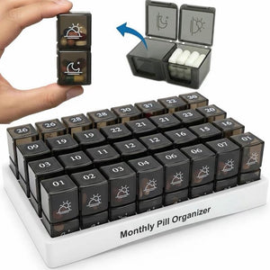 Portable Pill Organizer, 7 Large Compartments