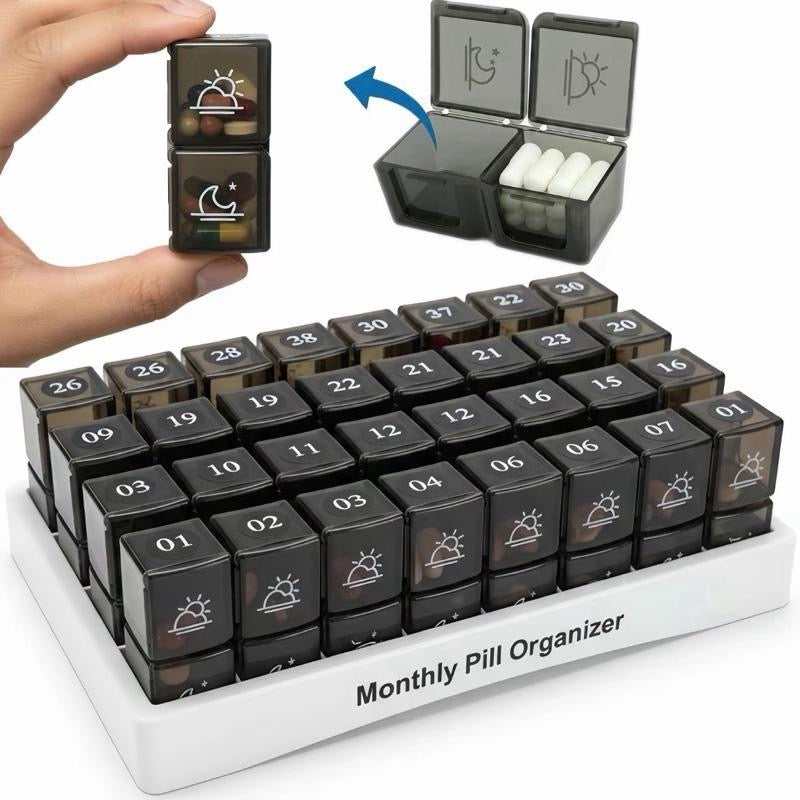 Portable Pill Organizer, 7 Large Compartments