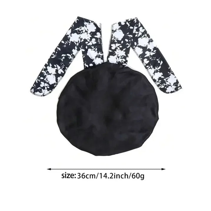 Printed Satin Sleeping Bonnet for Women