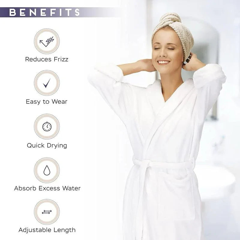 Premium Quick-Drying Microfiber Women's Hair Towel Wrap (Pack of 3)