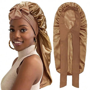 Women's Long Satin Silk Bonnet