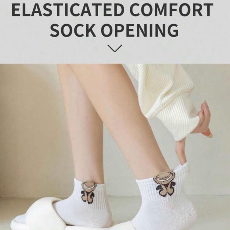 5 Pairs Women's Short Invisible Cotton Liner Socks
