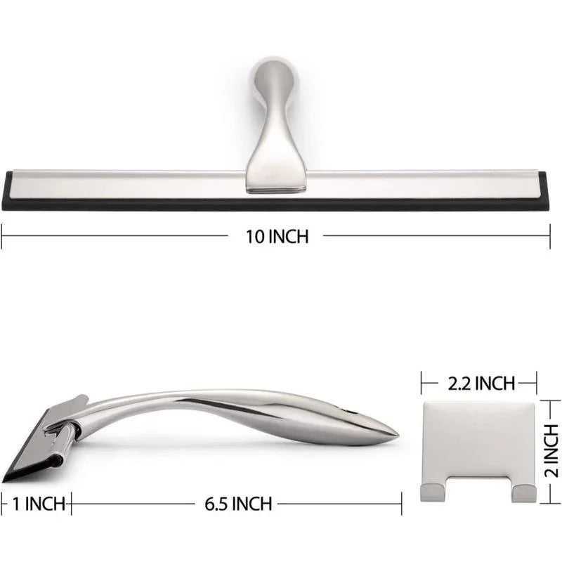 All-Purpose Shower Squeegee SS 10-Inch Glass & Surface Cleaner