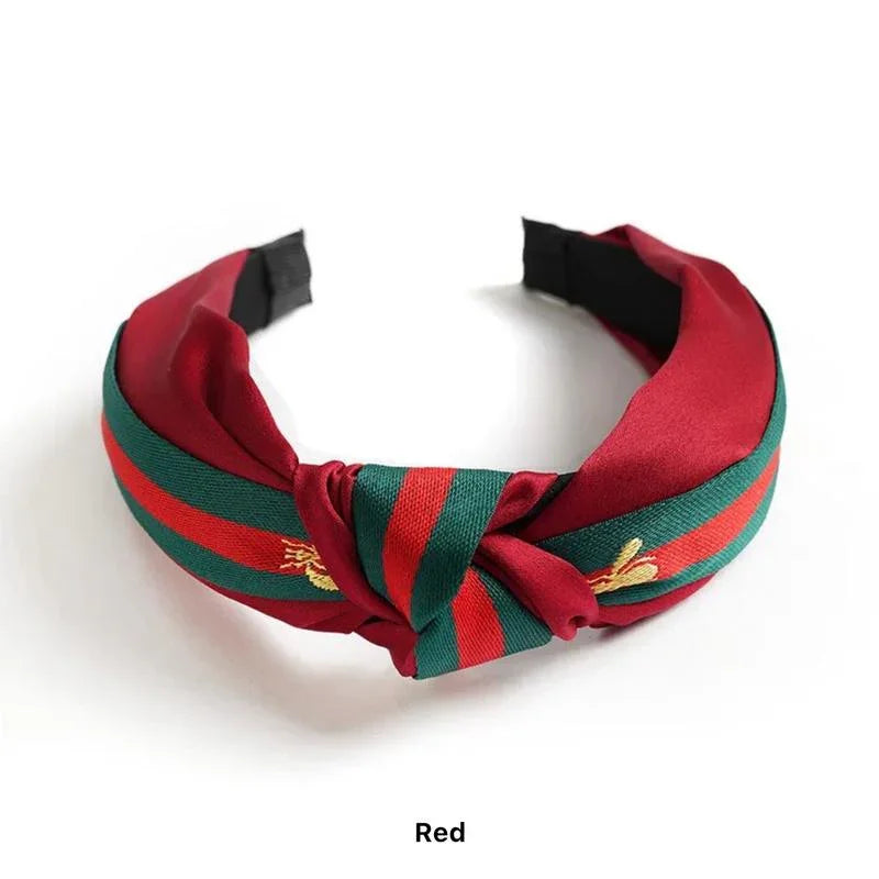 Plaid Bee Knot Design Headband for Women & Girls