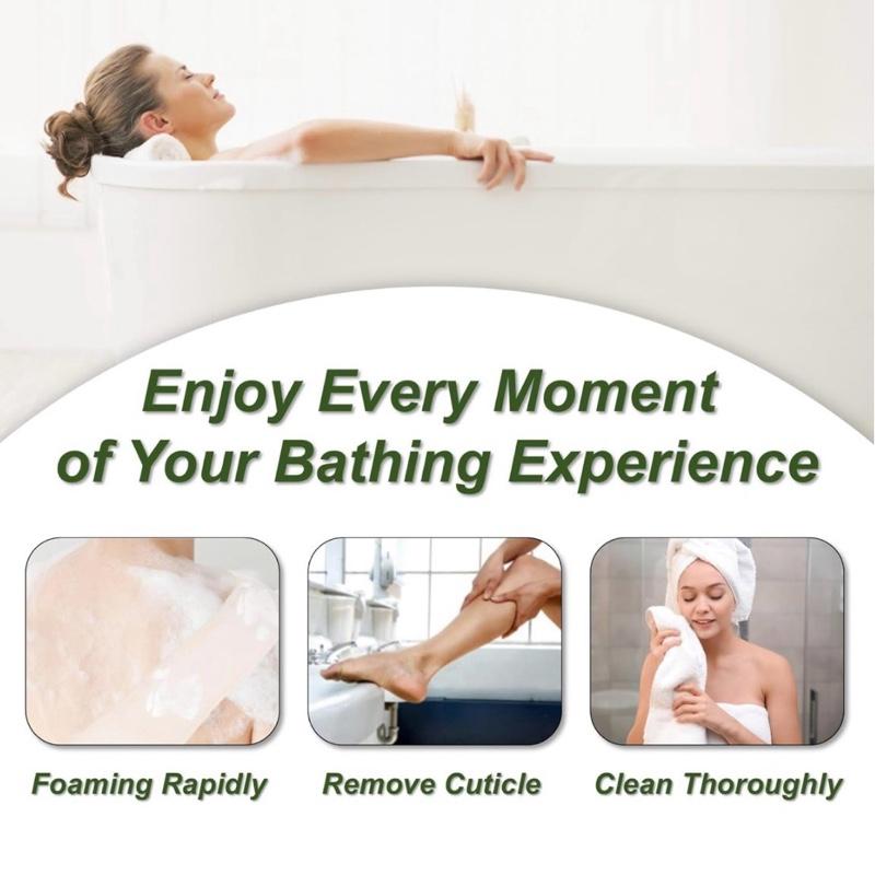 Premium Bamboo Fiber Body Scrubber for Men Women