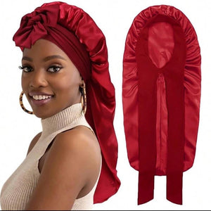 Women's Long Satin Silk Bonnet
