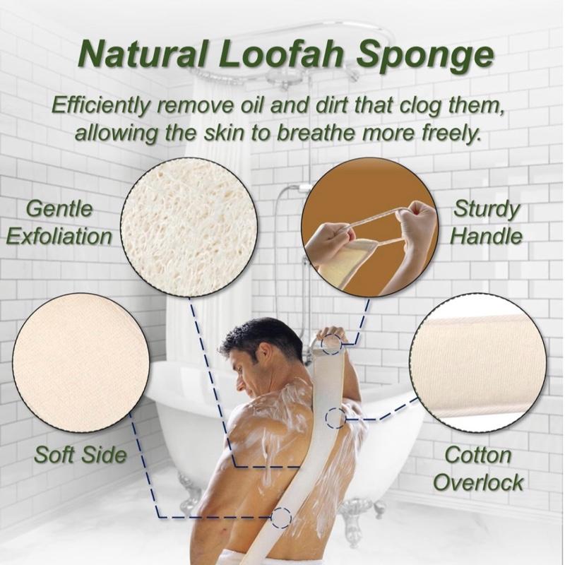 Premium Bamboo Fiber Body Scrubber for Men Women